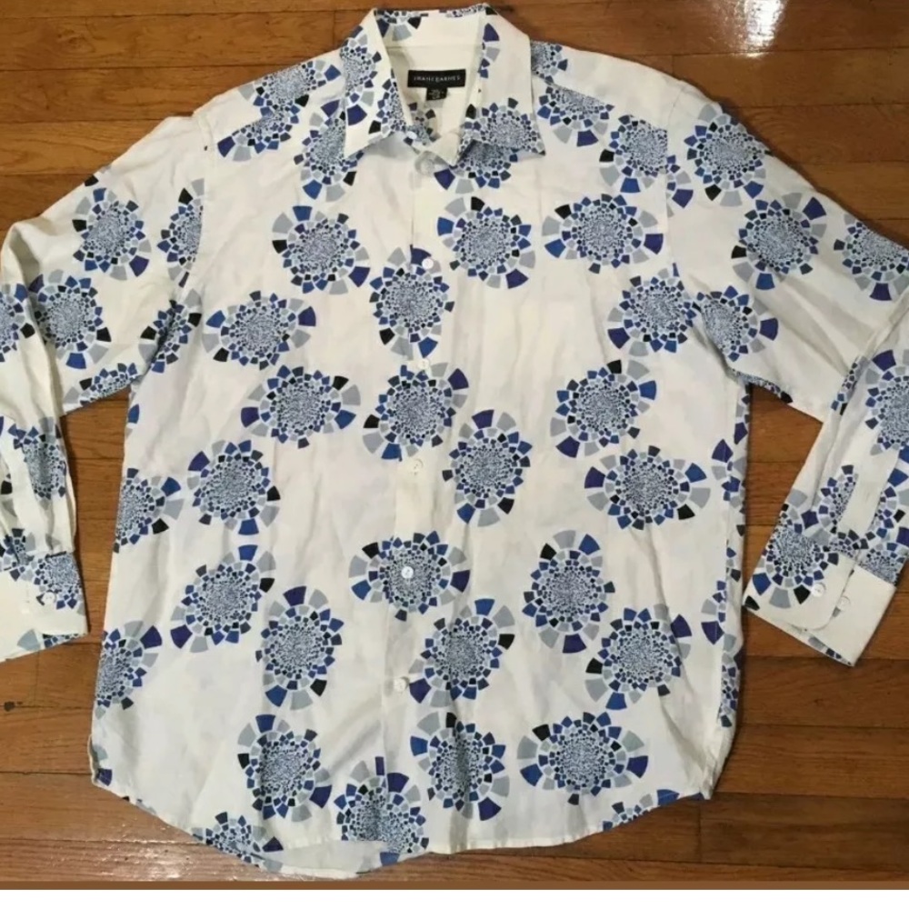Jhane Barnes Shirt Button Down Size Large White